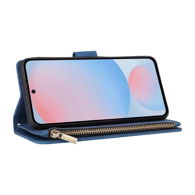 For Galaxy A56 5G Multifunctional Frosted Zipper Wallet Leather Phone Case