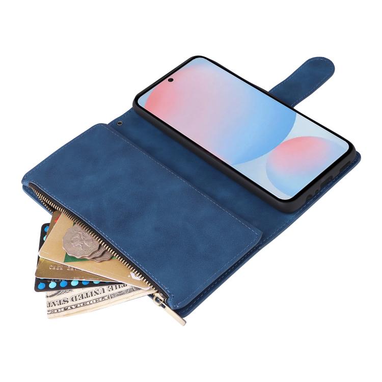 For Galaxy A56 5G Multifunctional Frosted Zipper Wallet Leather Phone Case