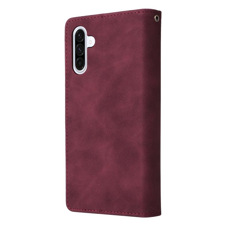 For Galaxy A56 5G Multifunctional Frosted Zipper Wallet Leather Phone Case