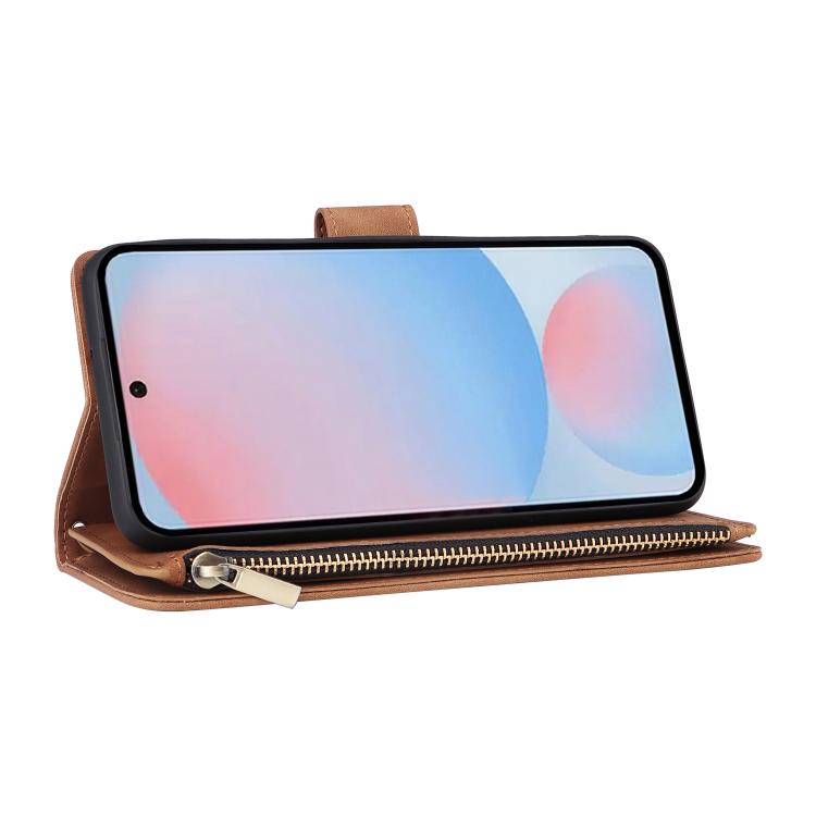 For Galaxy A56 5G Multifunctional Frosted Zipper Wallet Leather Phone Case