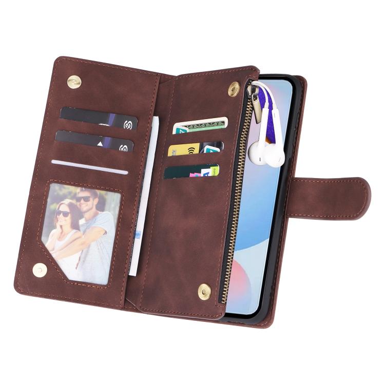 For Galaxy A56 5G Multifunctional Frosted Zipper Wallet Leather Phone Case