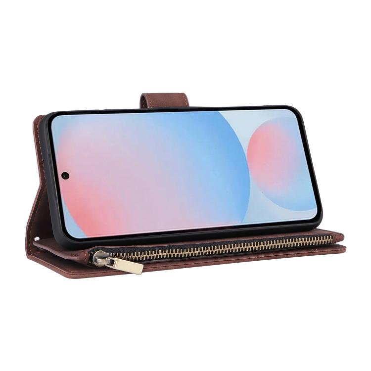 For Galaxy A56 5G Multifunctional Frosted Zipper Wallet Leather Phone Case
