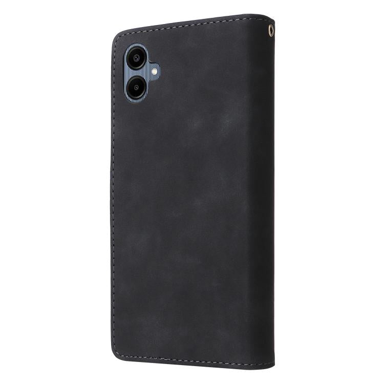 For Galaxy A07 4G / 5G Multifunctional Frosted Zipper Wallet Leather Phone Case