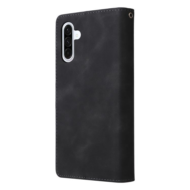 For Galaxy A17 5G Multifunctional Frosted Zipper Wallet Leather Phone Case