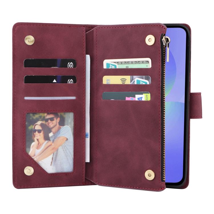 For Galaxy A37 5G Multifunctional Frosted Zipper Wallet Leather Phone Case