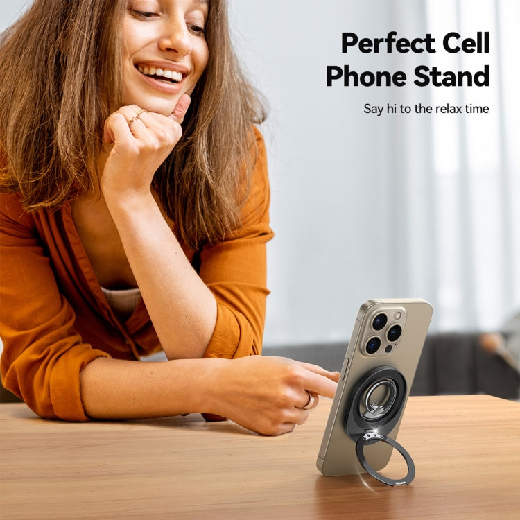 JOYROOM JR-ZS420 Rotatable Foldable Magnetic Mobile Phone Ring Holder - Black