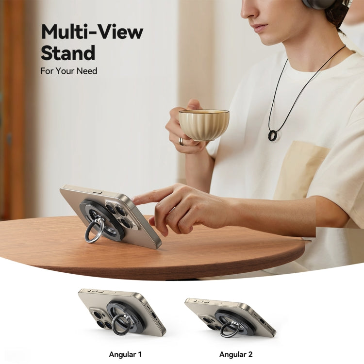 JOYROOM JR-ZS420 Rotatable Foldable Magnetic Mobile Phone Ring Holder - Black