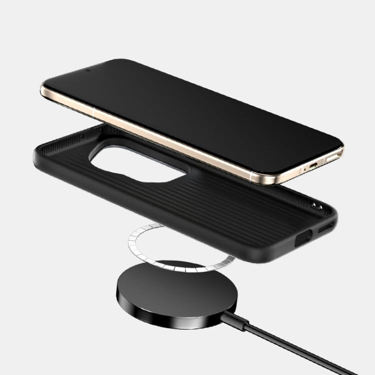 For Huawei Pura 70 ABEEL C Carbon Fiber Series 6D Micro Relief MagSafe Phone Case