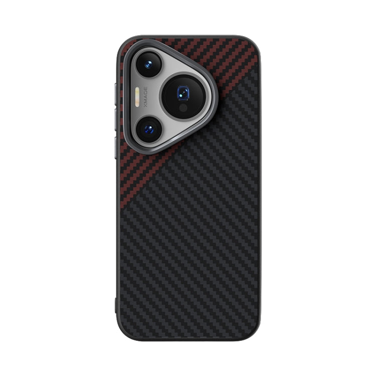 For Huawei Pura 70 ABEEL C Carbon Fiber Series 6D Micro Relief MagSafe Phone Case