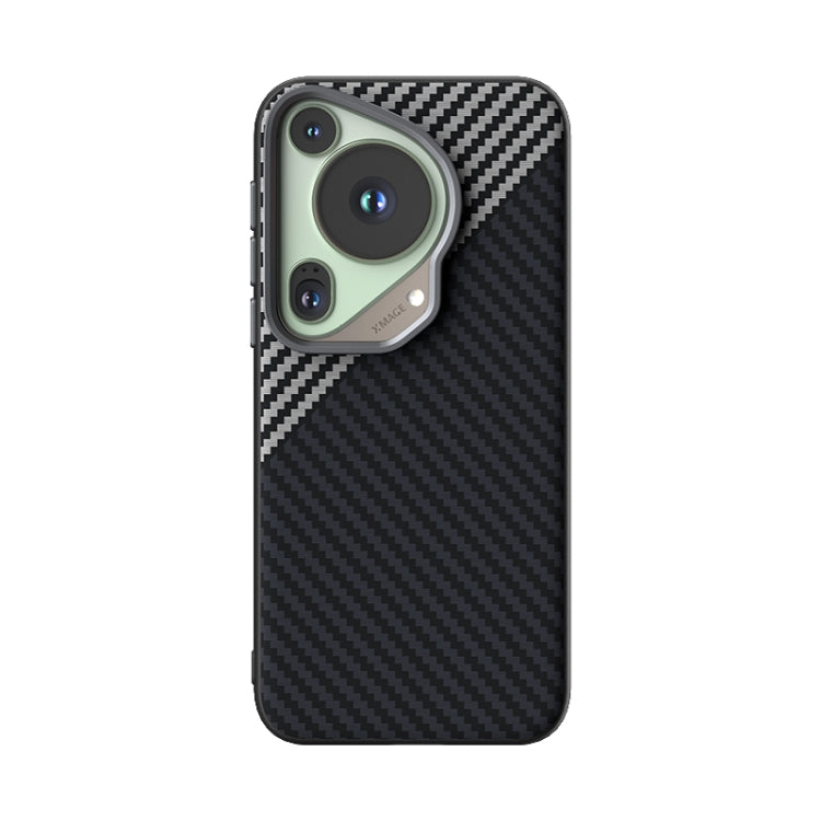For Huawei Pura 70 Ultra ABEEL C Carbon Fiber Series 6D Micro Relief MagSafe Phone Case