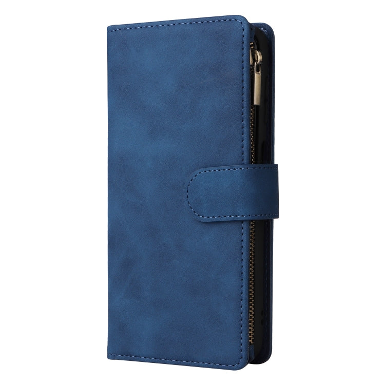 For Galaxy S25 5G Multifunctional Frosted Zipper Wallet Leather Phone Case