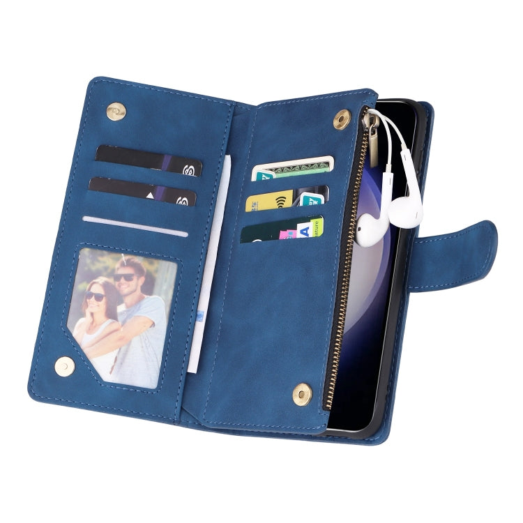 For Galaxy S25 5G Multifunctional Frosted Zipper Wallet Leather Phone Case