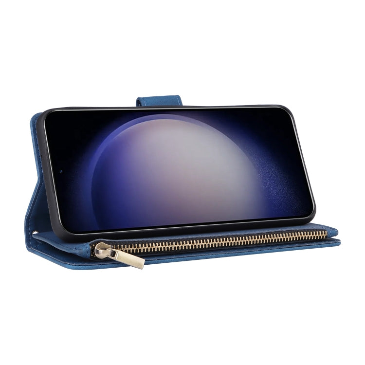 For Galaxy S25 5G Multifunctional Frosted Zipper Wallet Leather Phone Case
