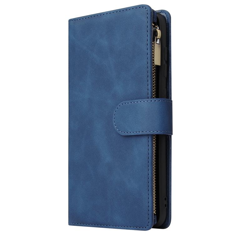 For Galaxy S25 Edge 5G Multifunctional Frosted Zipper Wallet Leather Phone Case