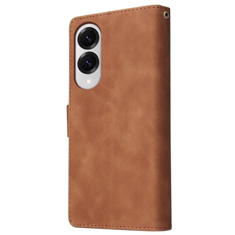 For Galaxy S25 Edge 5G Multifunctional Frosted Zipper Wallet Leather Phone Case