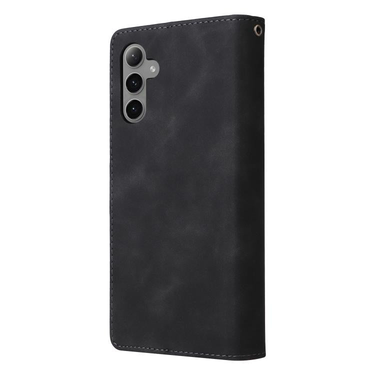 For Galaxy S23 FE 5G Multifunctional Frosted Zipper Wallet Leather Phone Case