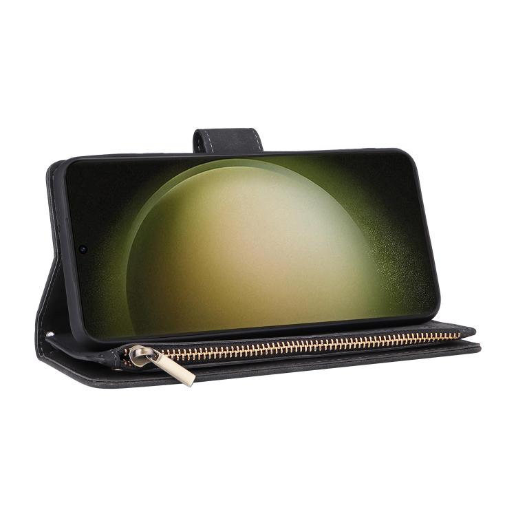 For Galaxy S23 FE 5G Multifunctional Frosted Zipper Wallet Leather Phone Case
