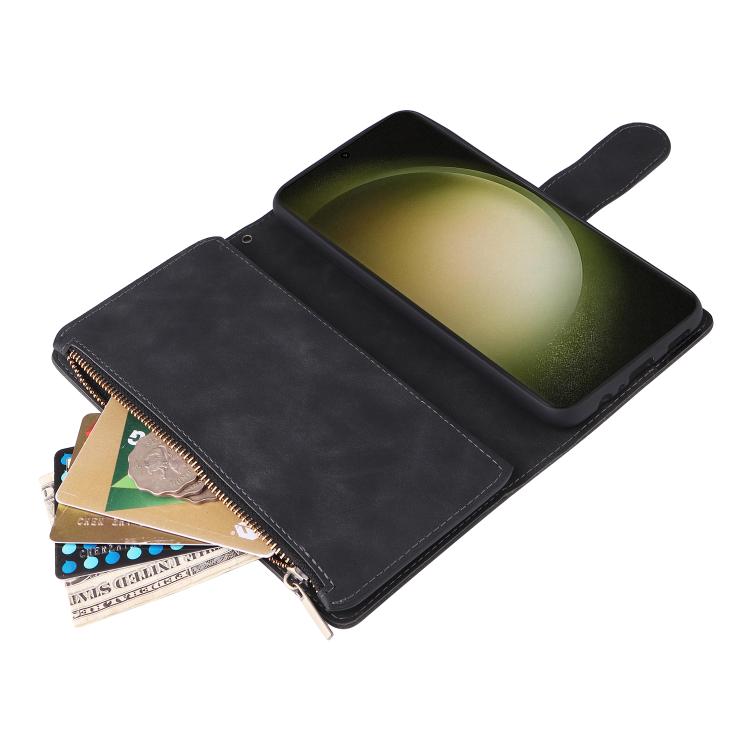 For Galaxy S23 FE 5G Multifunctional Frosted Zipper Wallet Leather Phone Case
