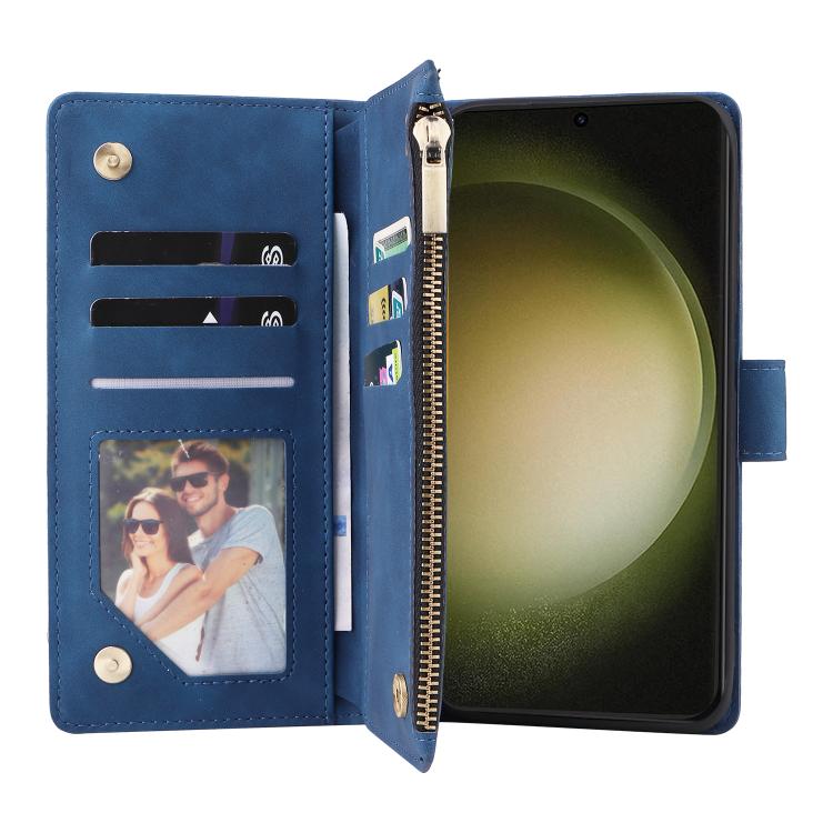 For Galaxy S23 FE 5G Multifunctional Frosted Zipper Wallet Leather Phone Case