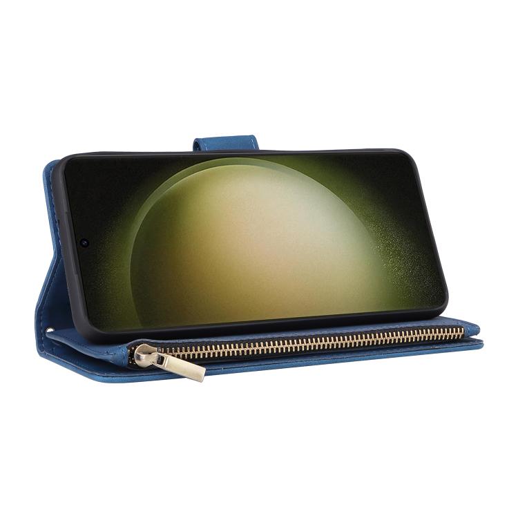 For Galaxy S23 FE 5G Multifunctional Frosted Zipper Wallet Leather Phone Case