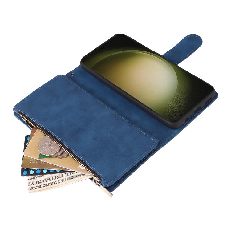 For Galaxy S23 FE 5G Multifunctional Frosted Zipper Wallet Leather Phone Case