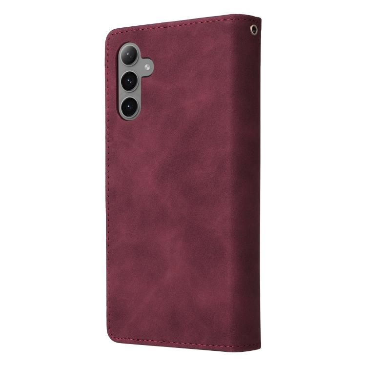 For Galaxy S23 FE 5G Multifunctional Frosted Zipper Wallet Leather Phone Case