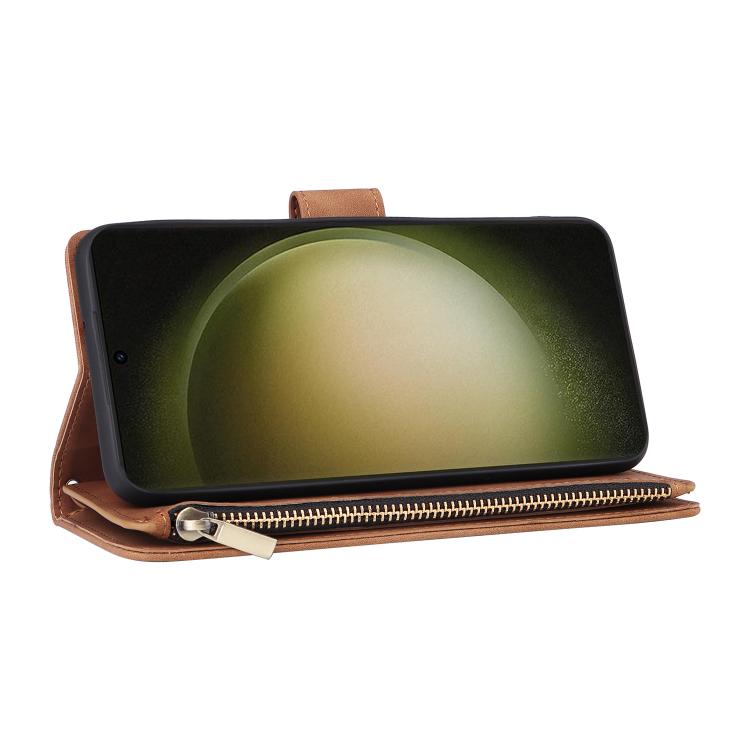 For Galaxy S23 FE 5G Multifunctional Frosted Zipper Wallet Leather Phone Case