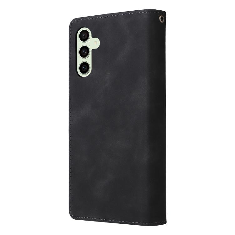 For Galaxy S25 FE 5G Multifunctional Frosted Zipper Wallet Leather Phone Case