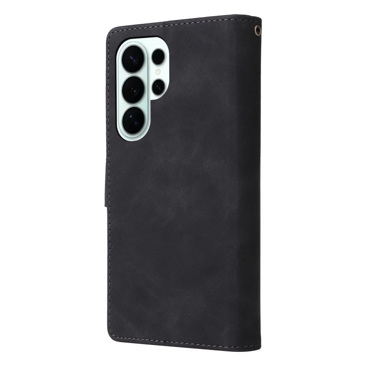 For Galaxy S26 Ultra 5G Multifunctional Frosted Zipper Wallet Leather Phone Case