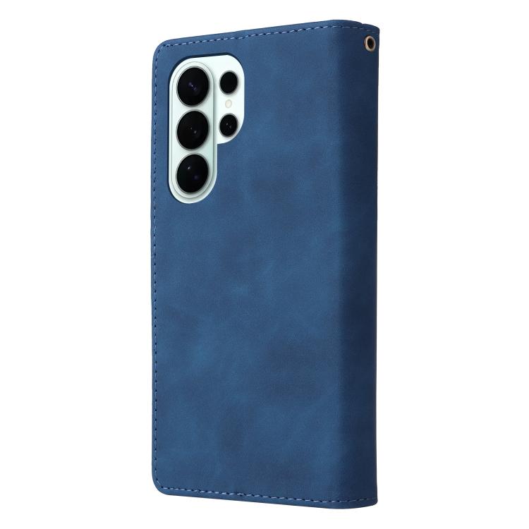For Galaxy S26 Ultra 5G Multifunctional Frosted Zipper Wallet Leather Phone Case