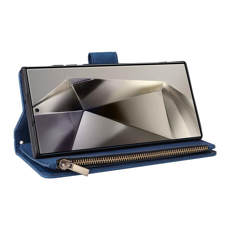 For Galaxy S26 Ultra 5G Multifunctional Frosted Zipper Wallet Leather Phone Case