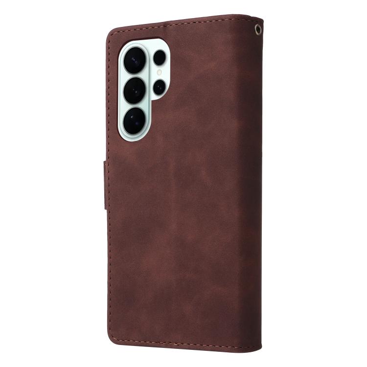 For Galaxy S26 Ultra 5G Multifunctional Frosted Zipper Wallet Leather Phone Case