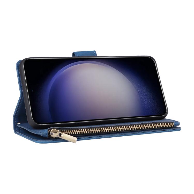 For Galaxy S26 5G Multifunctional Frosted Zipper Wallet Leather Phone Case