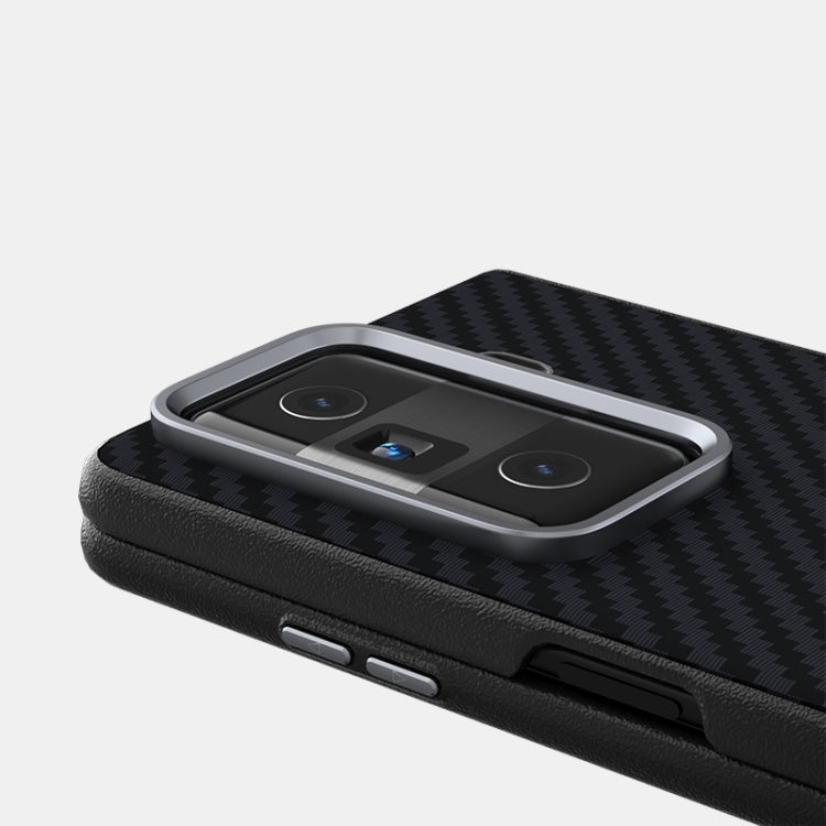 For Honor Magic Vs3 ABEEL C Carbon Fiber Series 6D Micro Relief MagSafe Phone Case