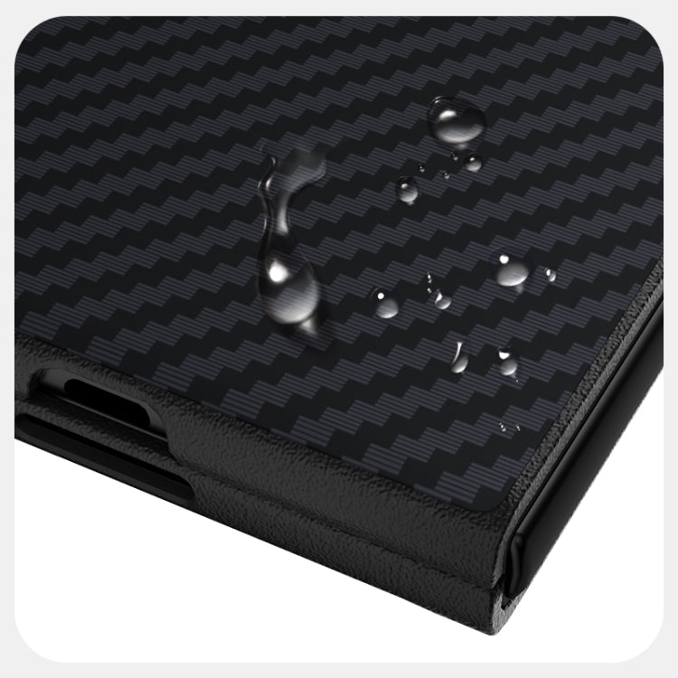 For Honor Magic Vs3 ABEEL C Carbon Fiber Series 6D Micro Relief MagSafe Phone Case