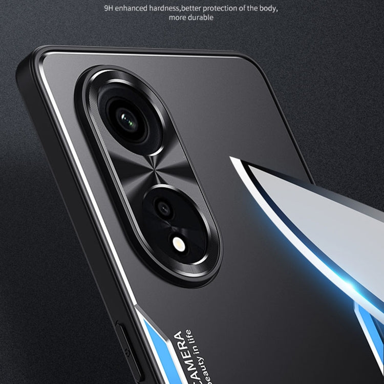 For OPPO A1 Pro / Reno8 T 5G Blade Series TPU + Titanium Alloy Phone Case