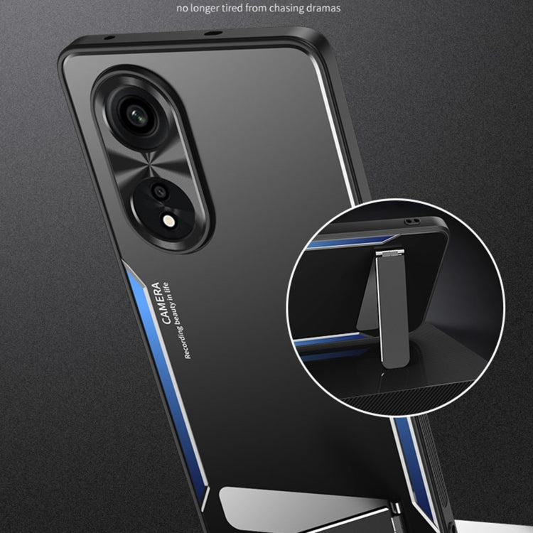 For OPPO A1 Pro / Reno8 T 5G Blade Series TPU + Titanium Alloy Phone Case