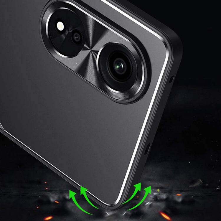 For OPPO A1 Pro / Reno8 T 5G Blade Series TPU + Titanium Alloy Phone Case