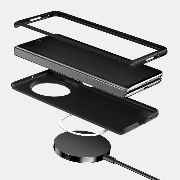 For Huawei Mate X5 / X3 ABEEL C Carbon Fiber Series 6D Micro Relief MagSafe Phone Case