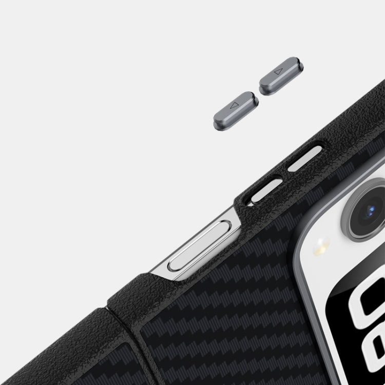 For Huawei nova Flip ABEEL C Carbon Fiber Series 6D Micro Relief MagSafe Phone Case
