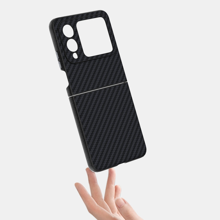 For Huawei nova Flip ABEEL C Carbon Fiber Series 6D Micro Relief MagSafe Phone Case