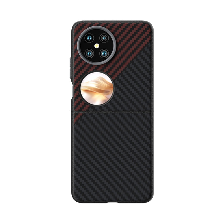 For Huawei Pocket 2 ABEEL C Carbon Fiber Series 6D Micro Relief MagSafe Phone Case