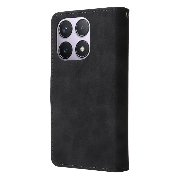 For Xiaomi 14T Multifunctional Frosted Zipper Wallet Leather Phone Case