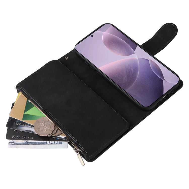 For Xiaomi 14T Multifunctional Frosted Zipper Wallet Leather Phone Case