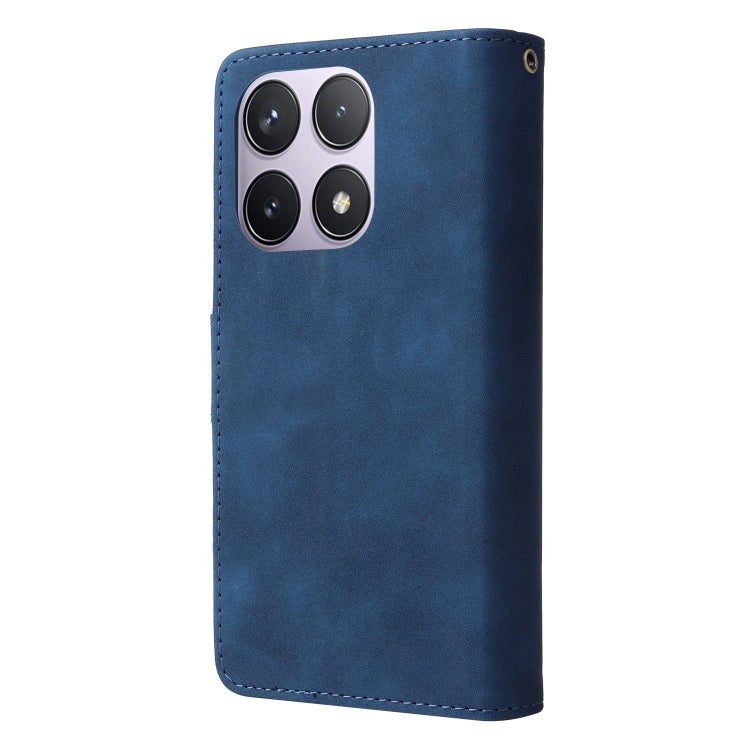 For Xiaomi 14T Multifunctional Frosted Zipper Wallet Leather Phone Case