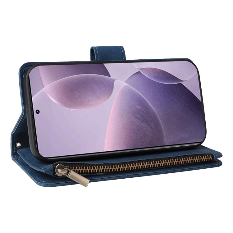 For Xiaomi 14T Multifunctional Frosted Zipper Wallet Leather Phone Case
