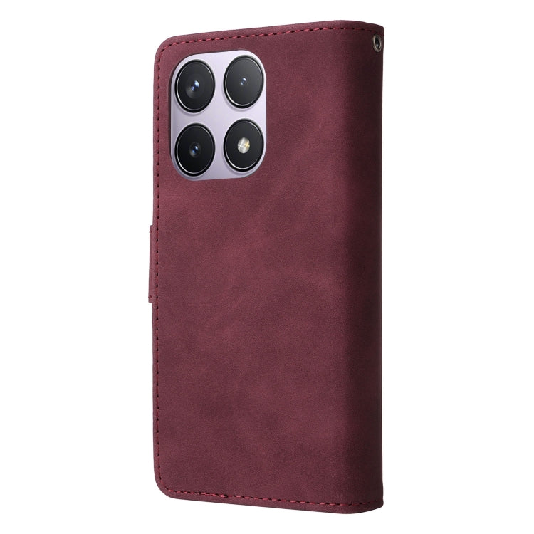 For Xiaomi 14T Multifunctional Frosted Zipper Wallet Leather Phone Case