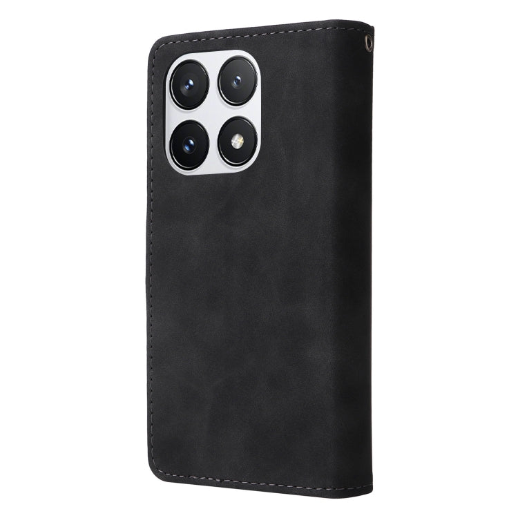For Xiaomi 14T Pro Multifunctional Frosted Zipper Wallet Leather Phone Case
