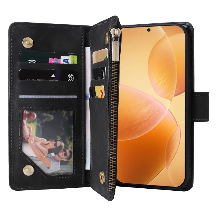 For Xiaomi 14T Pro Multifunctional Frosted Zipper Wallet Leather Phone Case