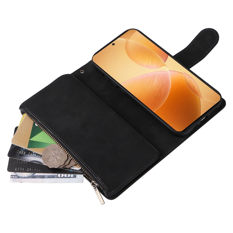 For Xiaomi 14T Pro Multifunctional Frosted Zipper Wallet Leather Phone Case